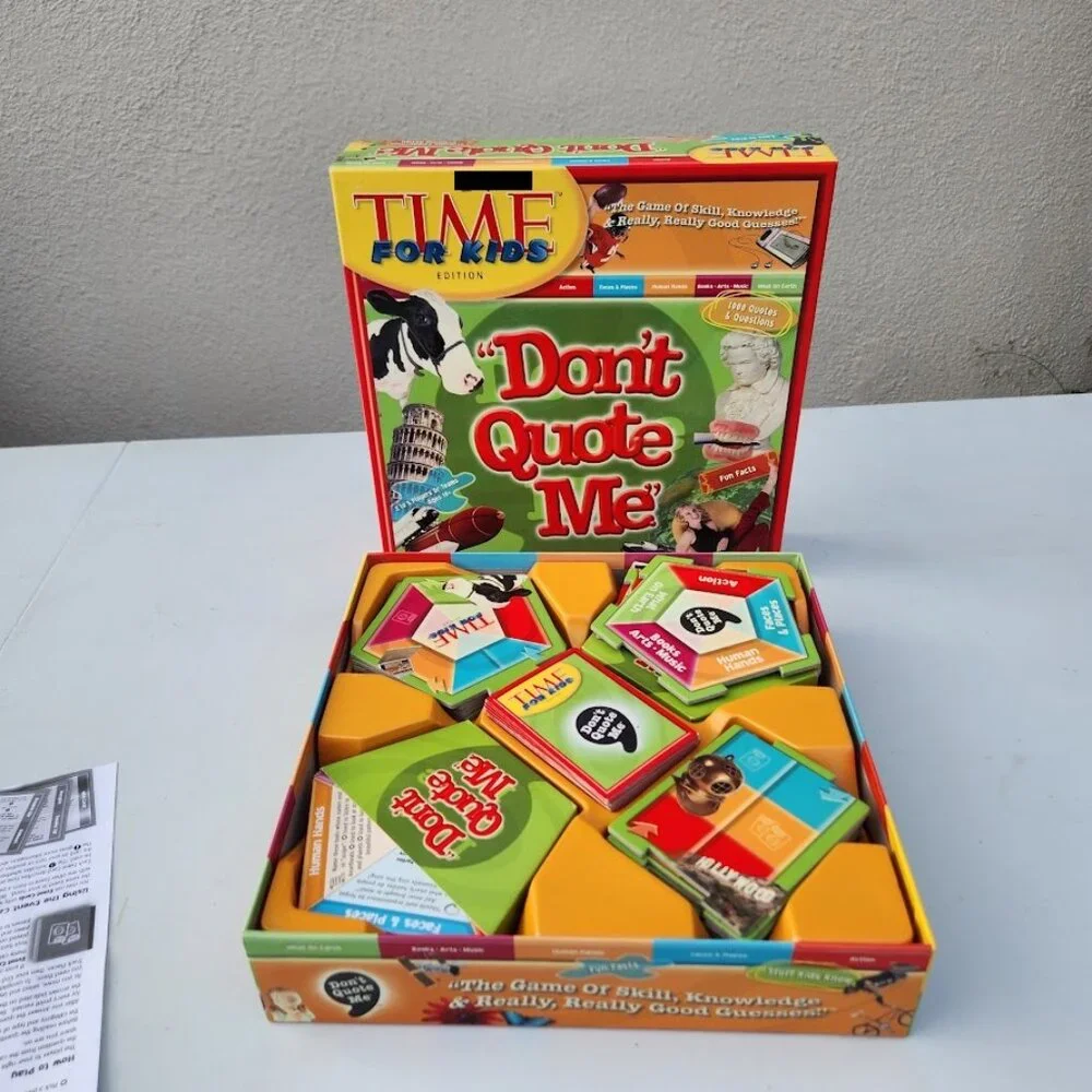 Don't Quote Me TIME for Kids Edition Board Game Trivia 10+ Fun Easy Facts Toy Ov